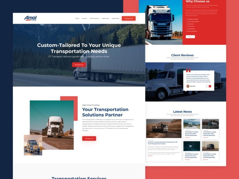Transportation Web Development Services in Thunder Bay